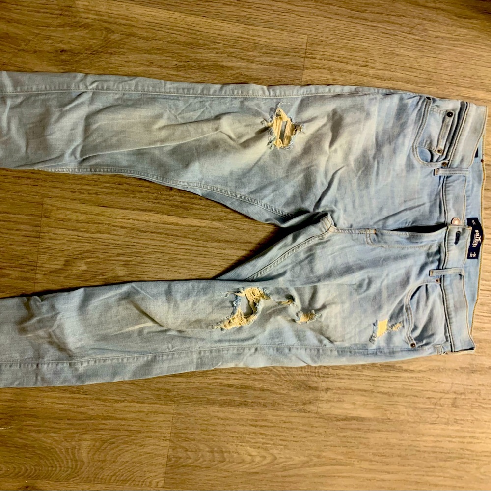 Hollister light blue ripped jeans